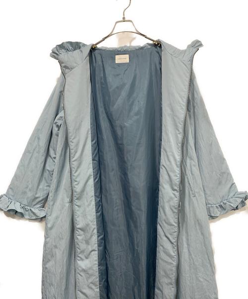 CAROLINA GLASER（カロリナ グレイサー）CAROLINA GLASER (カロリナ グレイサー) 中綿ロングコート スカイブルー サイズ:Мの古着・服飾アイテム