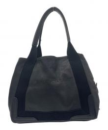 BALENCIAGA（バレンシアガ）の古着「ハンドバッグ ネイビーカバスS」｜ブラック