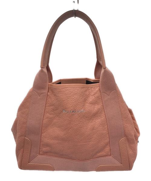 BALENCIAGA（バレンシアガ）BALENCIAGA (バレンシアガ) ハンドバッグ ネイビーカバスS ピンクの古着・服飾アイテム
