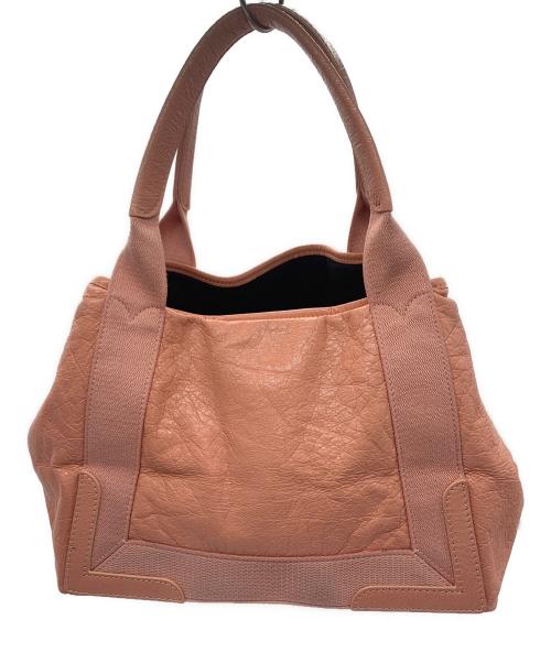 BALENCIAGA（バレンシアガ）BALENCIAGA (バレンシアガ) ハンドバッグ ネイビーカバスS ピンクの古着・服飾アイテム
