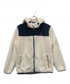 CHUMSチャムス）の古着「ELMO FLEECE FULL ZIP PARKA」｜ネイビー×ホワイト