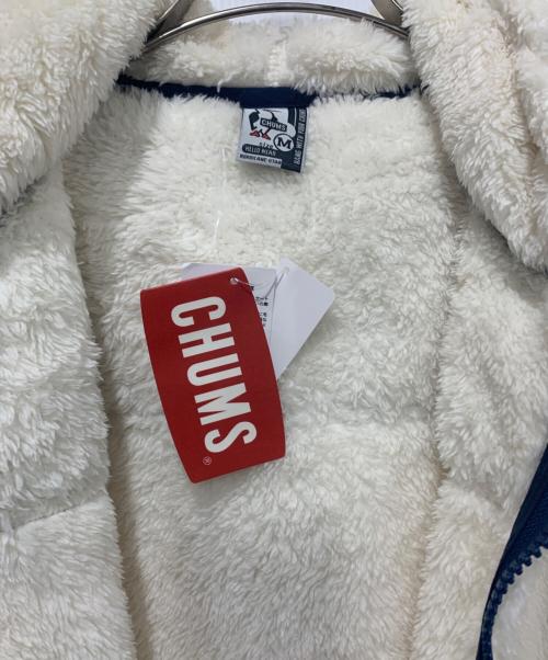 CHUMS（チャムス）CHUMS (チャムス) ELMO FLEECE FULL ZIP PARKA ネイビー×ホワイト サイズ:SIZE M 未使用品の古着・服飾アイテム