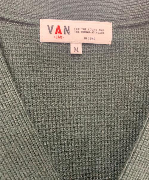 VAN（ヴァン）VAN  (ヴァン) レタードカーディガン グリーン サイズ:SIZE Mの古着・服飾アイテム