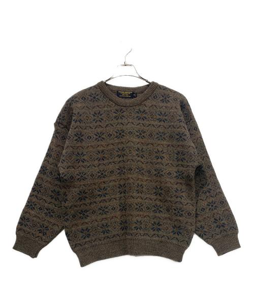 BROOKS BROTHERS（ブルックスブラザーズ）BROOKS BROTHERS (ブルックスブラザーズ) ノルディック柄ウールニット ブラウン サイズ:SIZE Mの古着・服飾アイテム