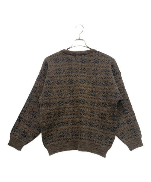 BROOKS BROTHERS（ブルックスブラザーズ）BROOKS BROTHERS (ブルックスブラザーズ) ノルディック柄ウールニット ブラウン サイズ:SIZE Mの古着・服飾アイテム