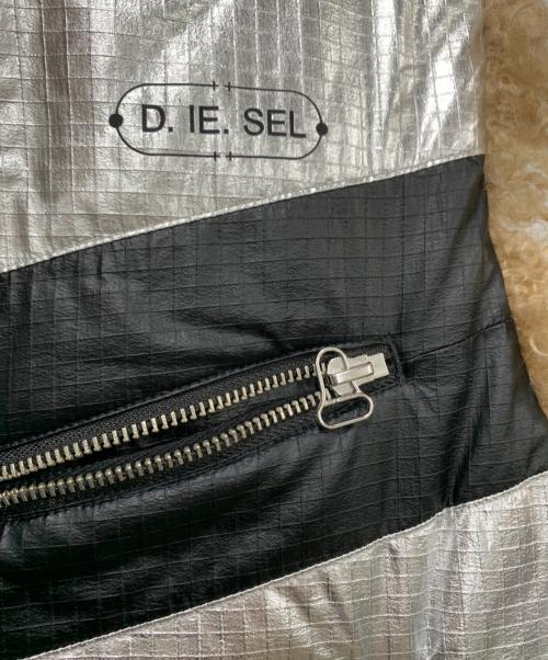 DIESEL（ディーゼル）DIESEL (ディーゼル) プードルファーベスト シルバー×ベージュ サイズ:42の古着・服飾アイテム