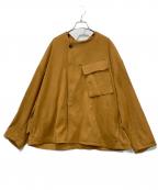 MAISON SPECIALメゾンスペシャル）の古着「フェイクレザージャケット」｜ブラウン