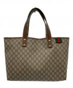 GUCCIグッチ）の古着「トートバッグ」｜ベージュ×ブラウン