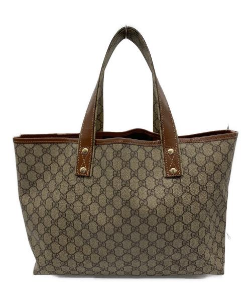 GUCCI（グッチ）GUCCI (グッチ) トートバッグ ベージュ×ブラウンの古着・服飾アイテム