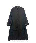 GROUND Yグラウンドワイ）の古着「TR VIYELLA BACK LONG SHIRT」｜ブラック