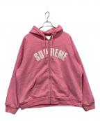 SUPREMEシュプリーム）の古着「Arc Thermal Lined Zip Up Hooded Sweatshirt」｜ピンク