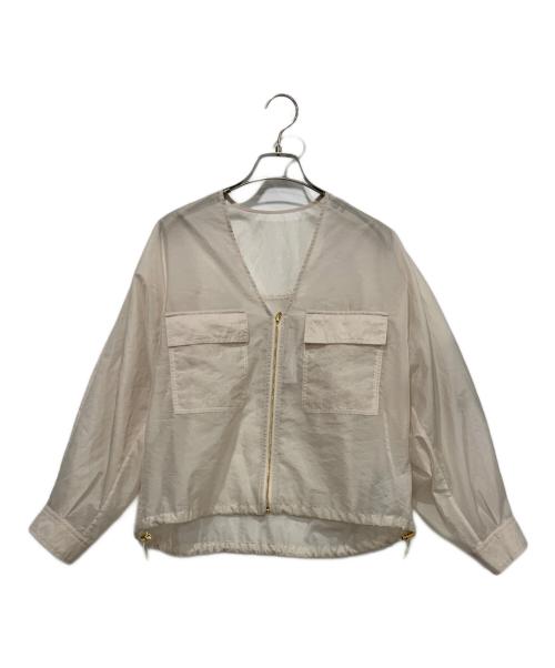 Noble（ノーブル）Noble (ノーブル) フォギーシアーアウトポケットブルゾン ベージュ サイズ: Free 未使用品の古着・服飾アイテム
