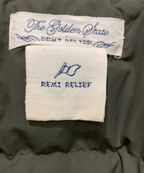 REMI RELIEF（レミレリーフ）REMI RELIEF (レミレリーフ) ボア襟ダウンジャケット グリーン サイズ:Mの古着・服飾アイテム