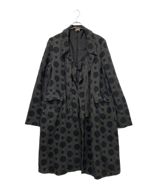 BLACK COMME des GARCONS（ブラックコムデギャルソン）BLACK COMME des GARCONS (ブラックコムデギャルソン) ロングコート グレー×ブラック サイズ:SIZE XLの古着・服飾アイテム