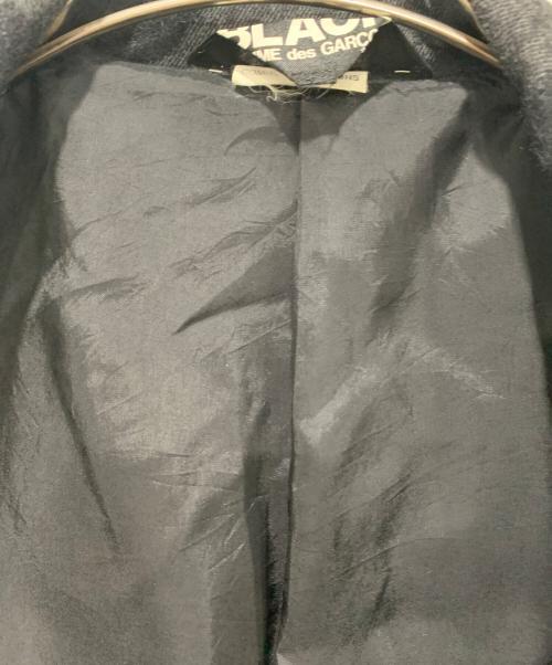BLACK COMME des GARCONS（ブラックコムデギャルソン）BLACK COMME des GARCONS (ブラックコムデギャルソン) ロングコート グレー×ブラック サイズ:SIZE XLの古着・服飾アイテム