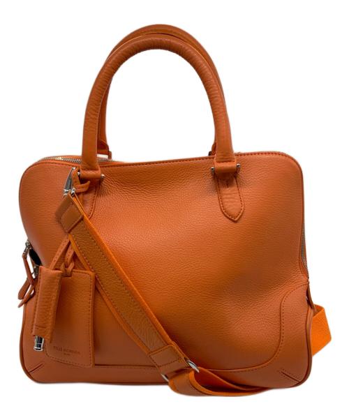 PELLE MORBIDA（ペッレモルビダ）PELLE MORBIDA (ペッレモルビダ) 2WAYバッグ オレンジの古着・服飾アイテム