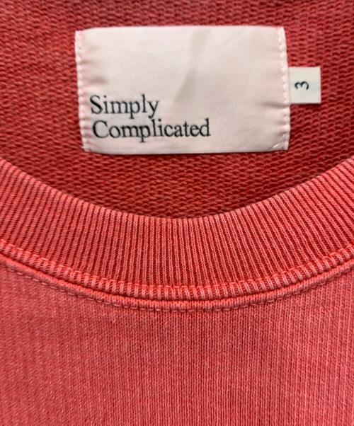 SIMPLY COMPLICATED（シンプリーコンプリケイティド）SIMPLY COMPLICATED (シンプリーコンプリケイティド) プルオーバースウェット レッド サイズ:SIZE Lの古着・服飾アイテム