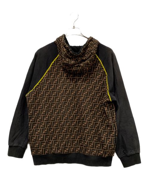 FENDI（フェンディ）FENDI (フェンディ) プルオーバーパーカー ブラウン×ブラック サイズ:SIZE XLの古着・服飾アイテム