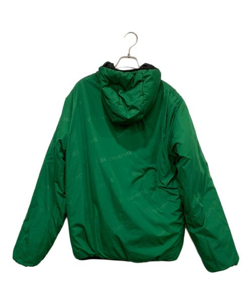 SUPREME（シュプリーム）SUPREME (シュプリーム) reversible hooded puffy jacket ブラック×グリーン サイズ:SIZE Mの古着・服飾アイテム