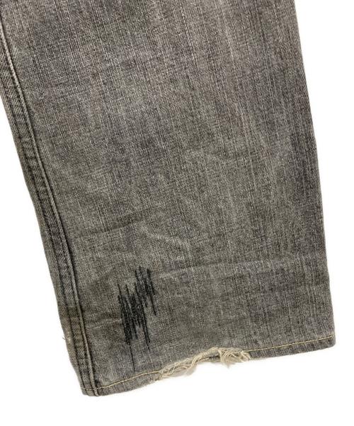 JELADO（ジェラード）JELADO (ジェラード) ダメージ加工クラッシュパッチワークリメイクストレート ブラック サイズ:SIZE 3の古着・服飾アイテム