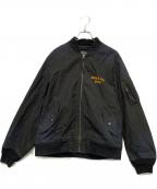 AVIREXアヴィレックス）の古着「COTTON LIGHT MA-1ジャケット」｜ブラック