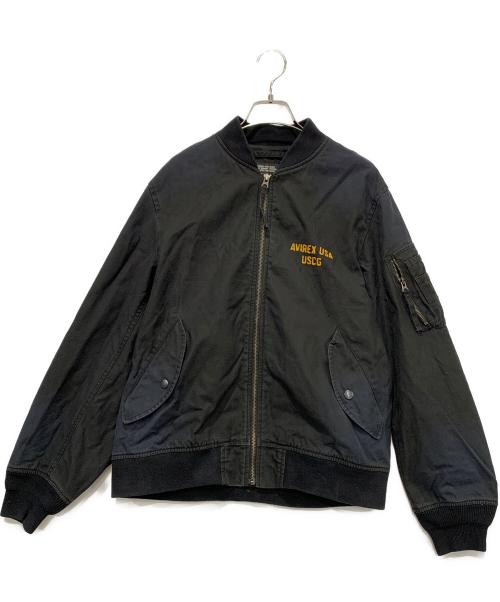 AVIREX（アヴィレックス）AVIREX (アヴィレックス) COTTON LIGHT MA-1ジャケット ブラック サイズ:SIZE Lの古着・服飾アイテム