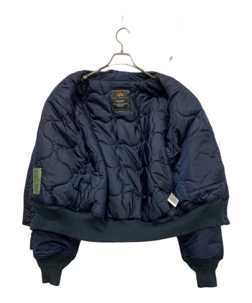 ALPHA（アルファ）ALPHA (アルファ) フライトジャケット ネイビー サイズ:Mサイズの古着・服飾アイテム