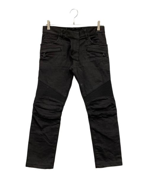 BALMAIN（バルマン）BALMAIN (バルマン) バイカーリジットデニムパンツ ブラック サイズ:SIZE 73.5cm (W29)の古着・服飾アイテム