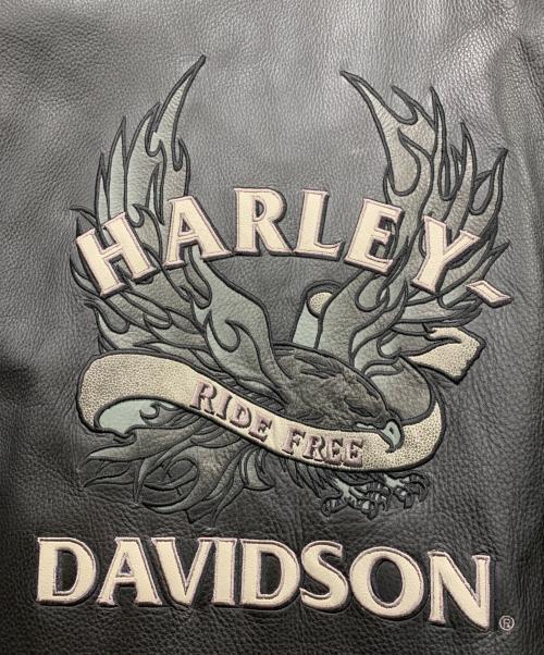 HARLEY-DAVIDSON（ハーレーダビッドソン）HARLEY-DAVIDSON (ハーレーダビッドソン) レザーベスト ブラック サイズ:SIZE XLの古着・服飾アイテム