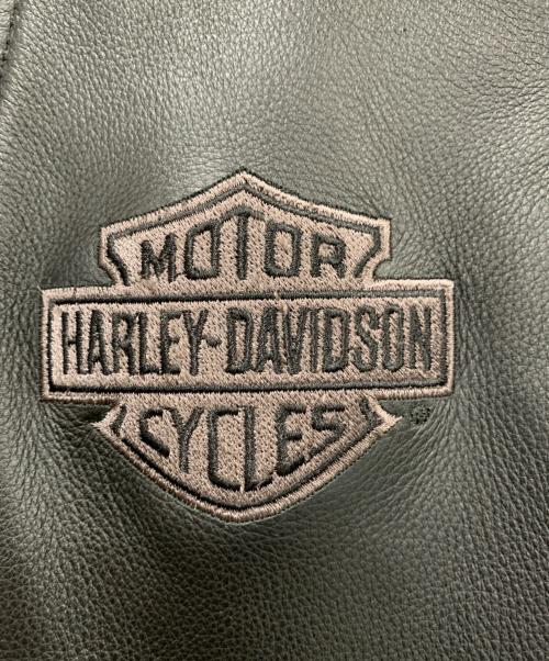 HARLEY-DAVIDSON（ハーレーダビッドソン）HARLEY-DAVIDSON (ハーレーダビッドソン) レザーベスト ブラック サイズ:SIZE XLの古着・服飾アイテム