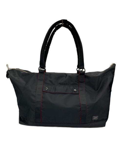 PORTER（ポーター）PORTER (ポーター) ILS (イル) エルファイン ボストンバッグ ブラック×レッドの古着・服飾アイテム