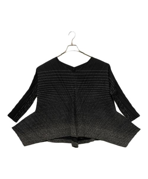 ISSEY MIYAKE（イッセイミヤケ）ISSEY MIYAKE (イッセイミヤケ) 長袖ブラウス ブラック サイズ:SIZE 2の古着・服飾アイテム
