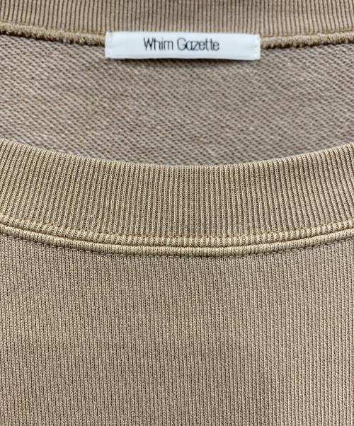 Whim Gazette（ウィムガゼット）Whim Gazette (ウィムガゼット) ピグメントロゴウラケプルオーバー ベージュ サイズ:SIZE Freeの古着・服飾アイテム