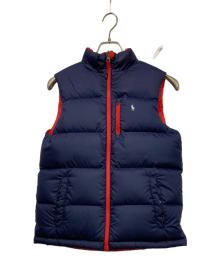 POLO RALPH LAUREN（ポロ・ラルフローレン）の古着「ダウンベスト」｜レッド×ネイビー