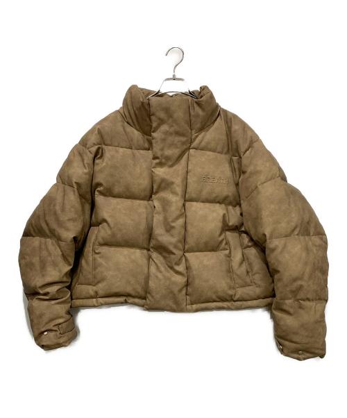 BREATH（ブレス）BREATH (ブレス) フェイクレザーダウンジャケット ブラウン サイズ:SIZE Lの古着・服飾アイテム