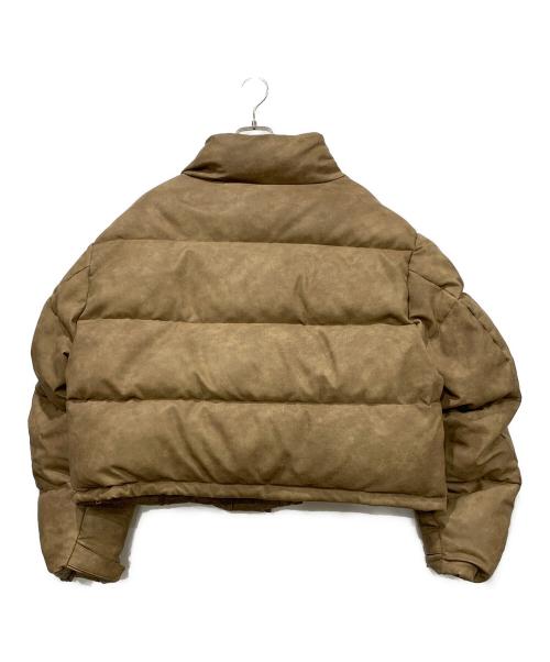 BREATH（ブレス）BREATH (ブレス) フェイクレザーダウンジャケット ブラウン サイズ:SIZE Lの古着・服飾アイテム