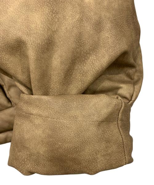BREATH（ブレス）BREATH (ブレス) フェイクレザーダウンジャケット ブラウン サイズ:SIZE Lの古着・服飾アイテム