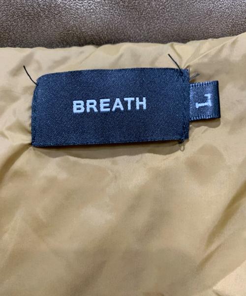 BREATH（ブレス）BREATH (ブレス) フェイクレザーダウンジャケット ブラウン サイズ:SIZE Lの古着・服飾アイテム