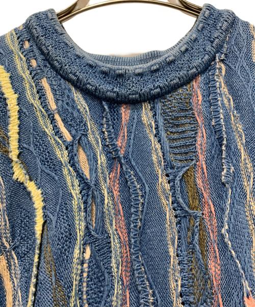 coogi BLUES（クージー）coogi BLUES (クージー) 3Dニット ブルー サイズ:SIZE Mの古着・服飾アイテム