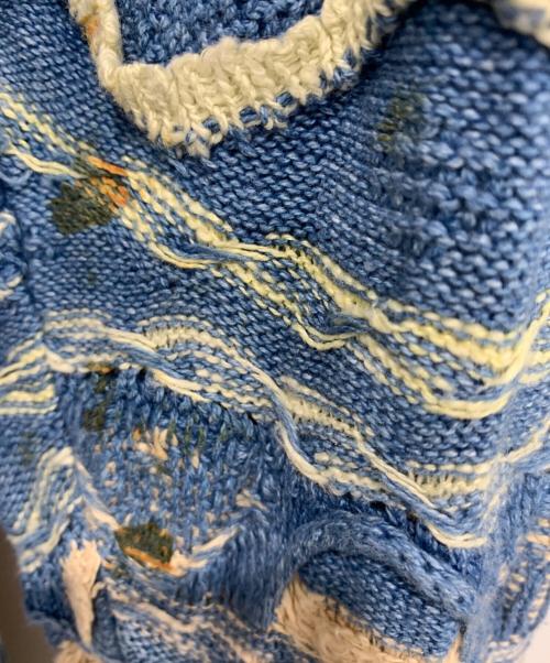 coogi BLUES（クージー）coogi BLUES (クージー) 3Dニット ブルー サイズ:SIZE Mの古着・服飾アイテム
