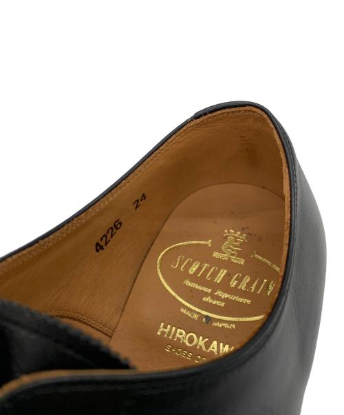 SCOTCH GRAIN（スコッチグレイン）SCOTCH GRAIN (スコッチグレイン) ストレートチップシューズ ブラック サイズ:24cmの古着・服飾アイテム