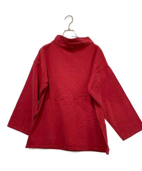 ANTONY SHEPPARD（フィッシャーマンスモック）ANTONY SHEPPARD (フィッシャーマンスモック) 長袖カットソー レッド サイズ:SIZE Mの古着・服飾アイテム