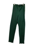 PLEATS PLEASEプリーツプリーズ）の古着「プリーツパンツ」｜グリーン