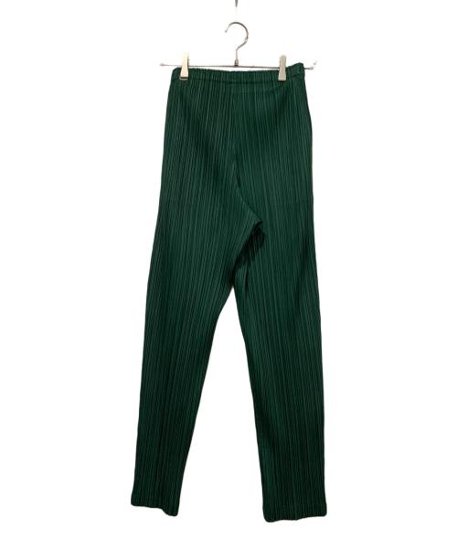 PLEATS PLEASE（プリーツプリーズ）PLEATS PLEASE (プリーツプリーズ) プリーツパンツ グリーン サイズ:5の古着・服飾アイテム