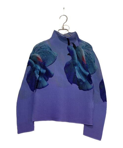 ISSEY MIYAKE me（イッセイ ミヤケ ミー）ISSEY MIYAKE me (イッセイ ミヤケ ミー) 薄手ニット パープル サイズ:SIZE Freeの古着・服飾アイテム