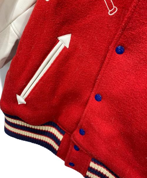 東洋エンタープライズ（トウヨウエンタープライズ）東洋エンタープライズ (トウヨウエンタープライズ) フルデコスタジャン ホワイト×レッド サイズ:40の古着・服飾アイテム