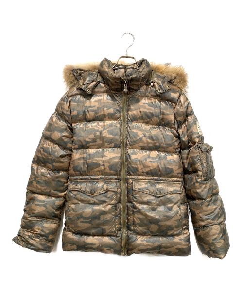 Pyrenex（ピレネックス）Pyrenex (ピレネックス) ダウンジャケット グリーン×ベージュ サイズ:XSの古着・服飾アイテム