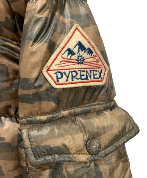 Pyrenex（ピレネックス）Pyrenex (ピレネックス) ダウンジャケット グリーン×ベージュ サイズ:XSの古着・服飾アイテム