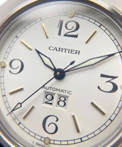 Cartier（カルティエ）Cartier (カルティエ) パシャC ビッグデイト ホワイトの古着・服飾アイテム
