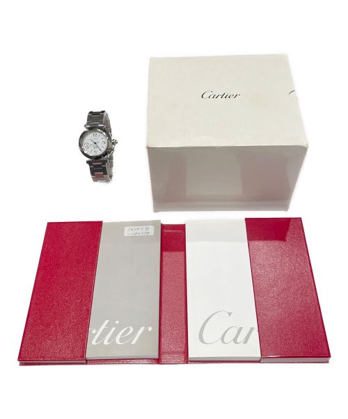Cartier（カルティエ）Cartier (カルティエ) パシャC ビッグデイト ホワイトの古着・服飾アイテム